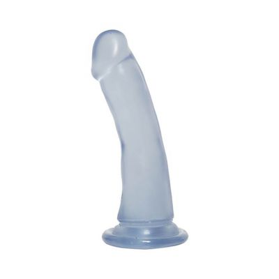 Doc Johnson Crystal Jellies 6 5 Inch Slim Dong Clear 6 5 Inches