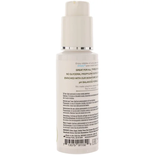 Simply Aqua Water Based Personal Lubricant - Pear 2.3 fl oz