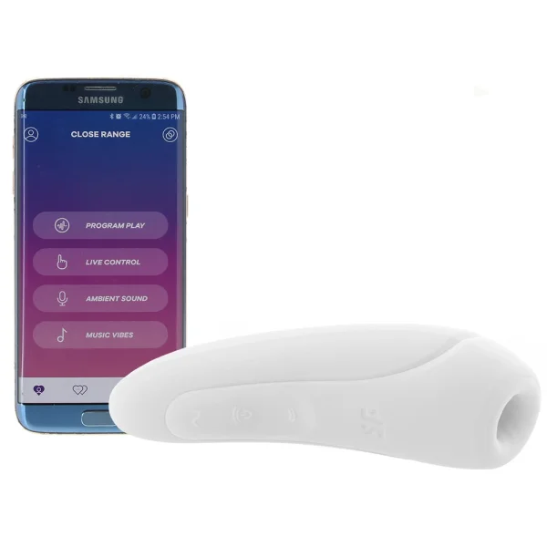 Satisfyer Curvy 1+ Pressure Wave Rechargeable App Enabled Clitoral Stimulator - White — image 12 of 13
