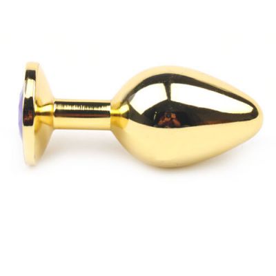 Medium Jewel Gold Butt Plug