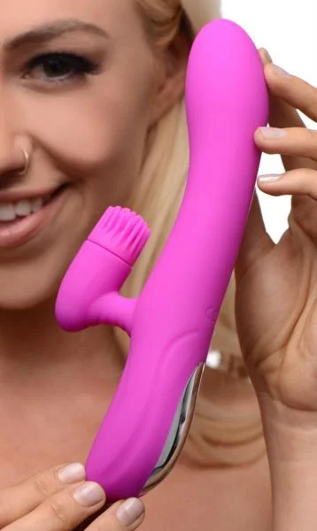 Whirl Silicone Rabbit Vibrator With Rotating Ticklers