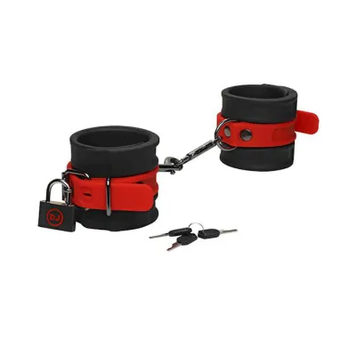 Kink Silicone Wrist Cuffs With Pad Lock