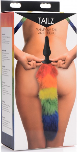 Rainbow Tail Silicone Butt Plug Mixed