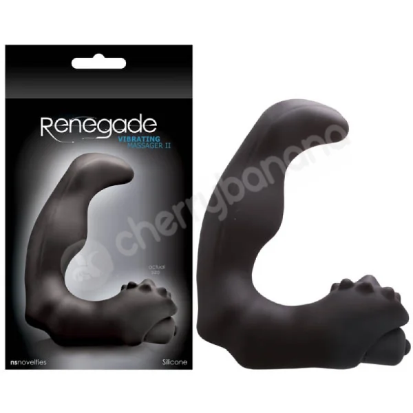 Renegade Vibrating Massager II Black Prostate Wand