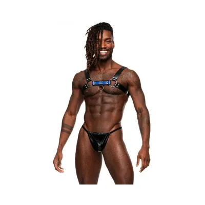 Male Power Men s Leather Aries Black blue O s