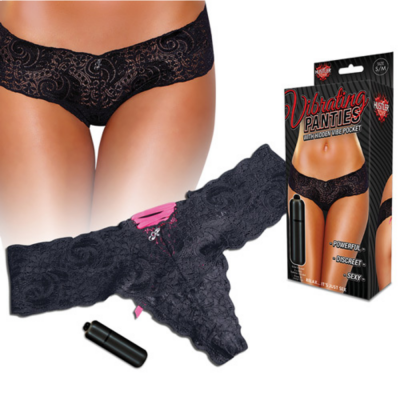 Hustler Toys Vibrating Panties w Bullet Black