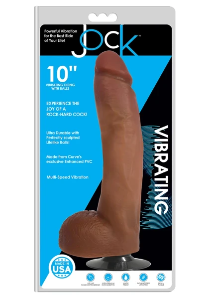Jock 10" Vibrating Dong With Balls