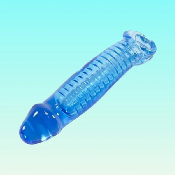 Oxballs Muscle Smooth Cocksheath Atomic Jock Penis Extender - Ice Blue — image 3 of 6