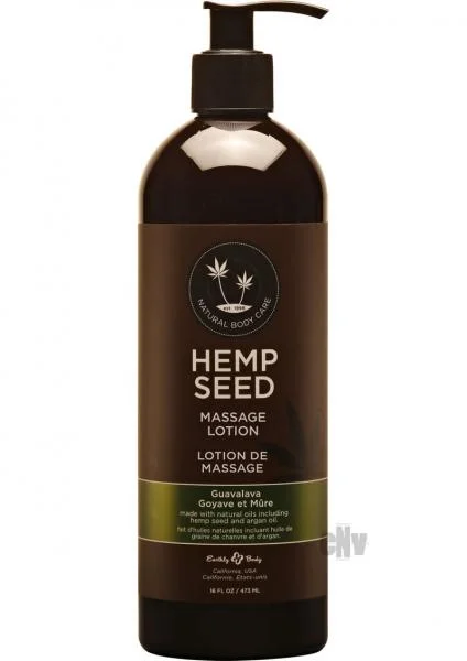 Earthly Body Hemp Massage Lotion Guavalava 16oz