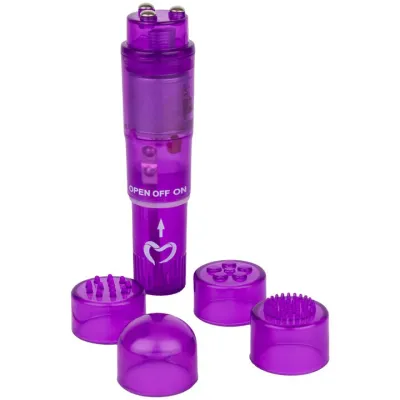Bondara Pocket Rocket Vibrating Mini Wand With 4 Attachments
