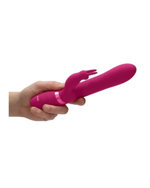 Amoris - Stimulating Beads Rabbit  - Pink - 8 Inch