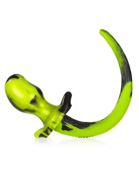 Puppy Tail Buttplug - 4.25 Inch  - Yellow/black - Medium