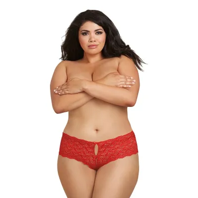 Open Back Panty Red 1x