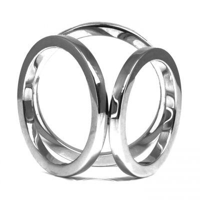 Hot Hardware Triplex Stainless Steel Cock Ring Medium or Large