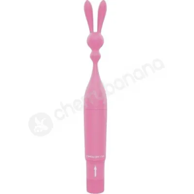 The 9 s Clitterific Button Bunny Pink Point Clitoral Stimulator Vibe