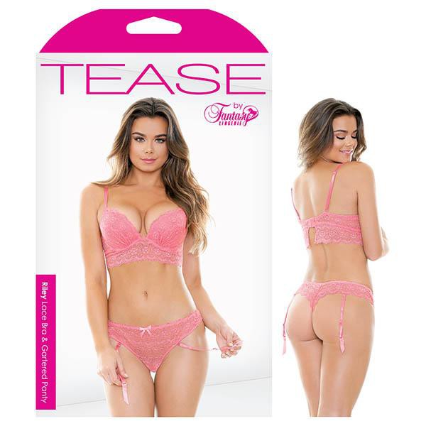 Tease - Riley Lace Bra & Gartered Panty