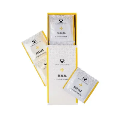 Share Satisfaction Banana Flavoured Condoms 12 Pack Banana