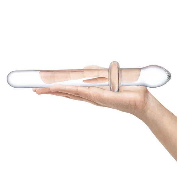 Gläs 9.25" Classic Smooth Dual-Ended Glass Dildo  - Clear
