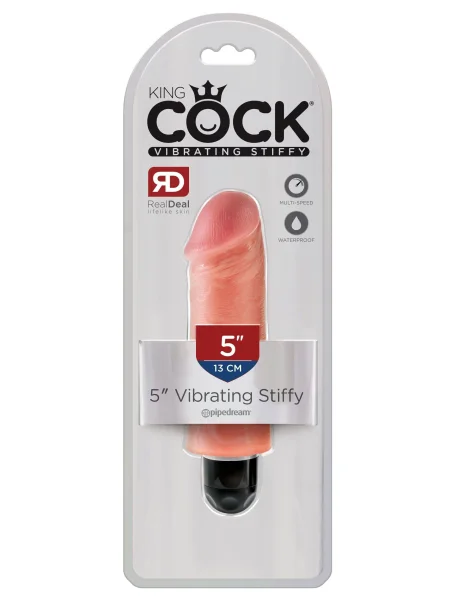King Cock 5" Vibrating Stiffy Flesh