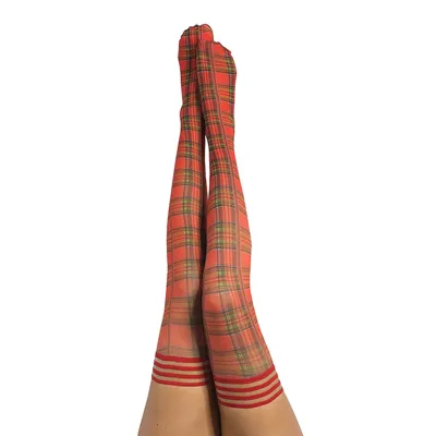 Grace Plaid Thigh Highs