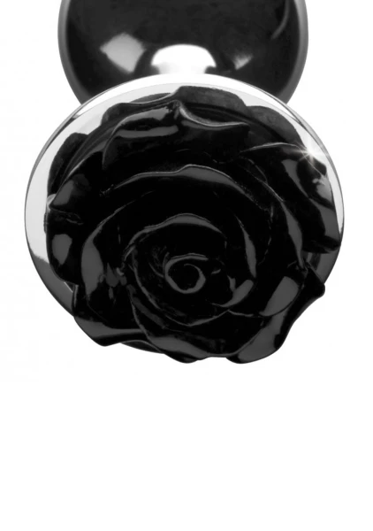 Black Rose Anal Plug - Medium