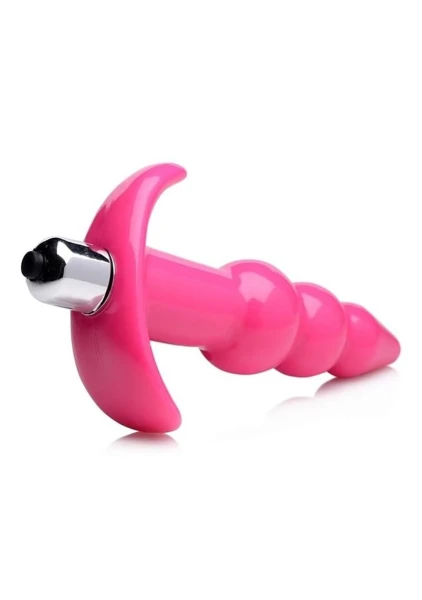 Frisky Bubbling Pink Ribbed Anal Plug