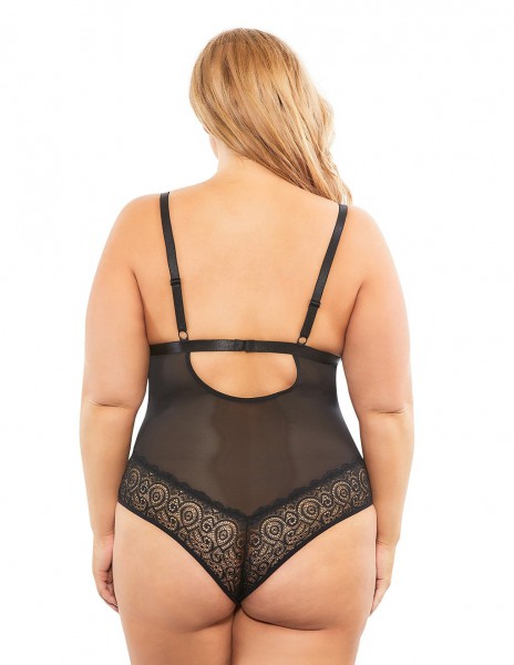 Oh La La Cheri Mesh And Swirl Lace Teddy