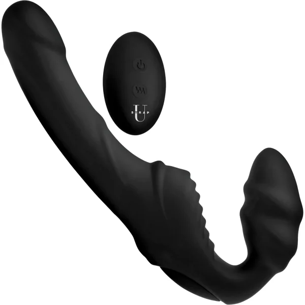 Pro Rider 9x Vibrating Silicone Strapless Strap-On Dildo w/ Remote Control