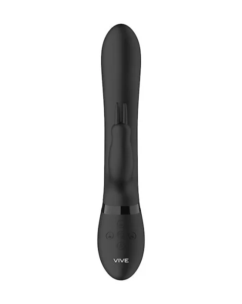 Amoris - Stimulating Beads Rabbit  - Black - 8 Inch