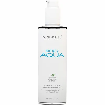 Simply Aqua Water Based Personal Lubricant With Olive Leaf Extract 4 fl oz
