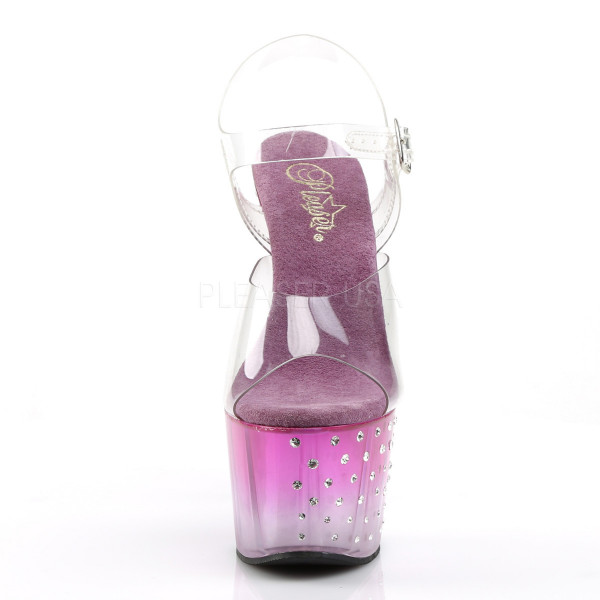 7 inches Heel, 2 3/4 inches PF Ankle Strap Sandal w/RS Studded Bottom — image 10 of 20