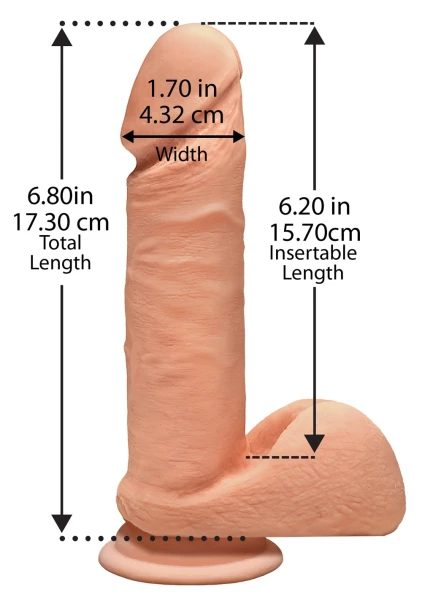 The D - Perfect D 7" Suction Cup Dildo by Doc Johnson - Vanilla