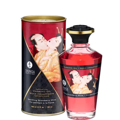 Shunga Warming Massage Oil Strawberry 3 5 fluid ounces