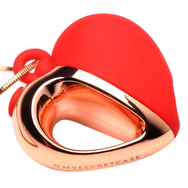 Charmed 10X Vibrating Silicone Rechargeable Heart Necklace