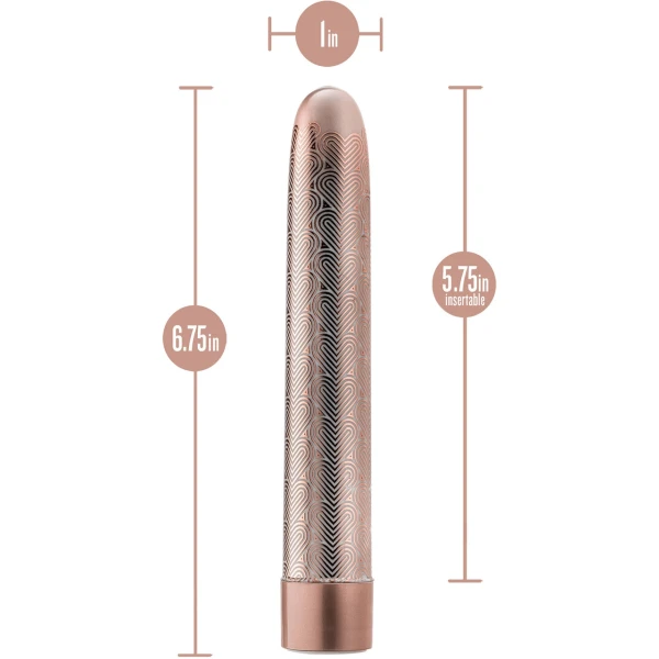 The Collection Lattice Limited Edition Rechargeable Waterproof Slimline Vibrator By Blush - Rose Gold