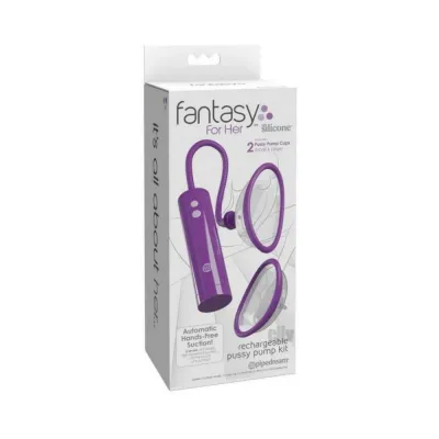 Fantasy For Her Rechargeable Pussy Pump Kit Purple