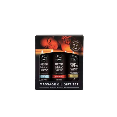 Hemp Seed Summer Massage Oil Trio Gift Set 3 Trio Gift Set 3 Pack 2 Oz Bottles
