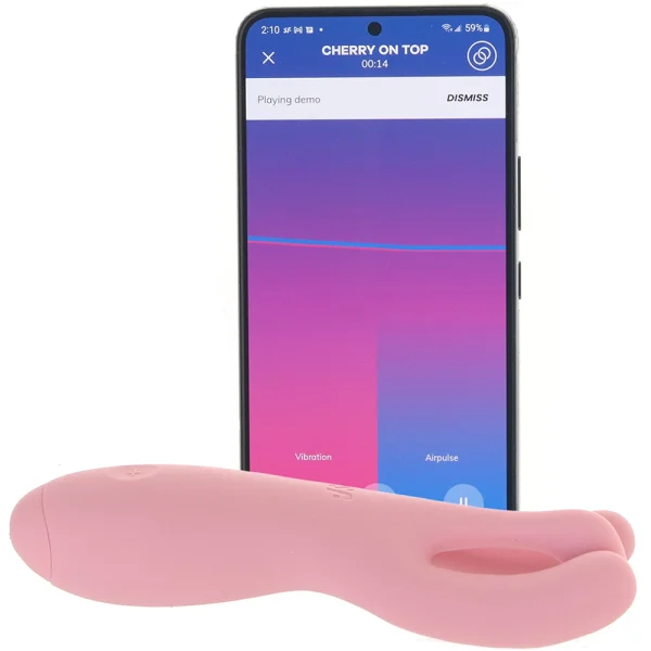 Satisfyer Threesome 4 Rechargeable Waterproof 12-Function App Enabled Dual Stimulation Vibrator - Pink