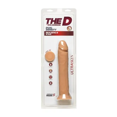 The D The Realistic D Dildo Tan 10 Inch