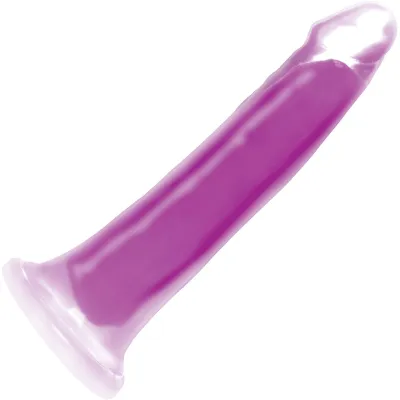 Lollicock Glow In The Dark 8 Silicone Suction Cup Dildo Purple