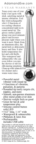 Tease Me Metal Vibrator