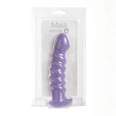 Kendall Silicone Dong Swirled Satin Finish Neon Purple