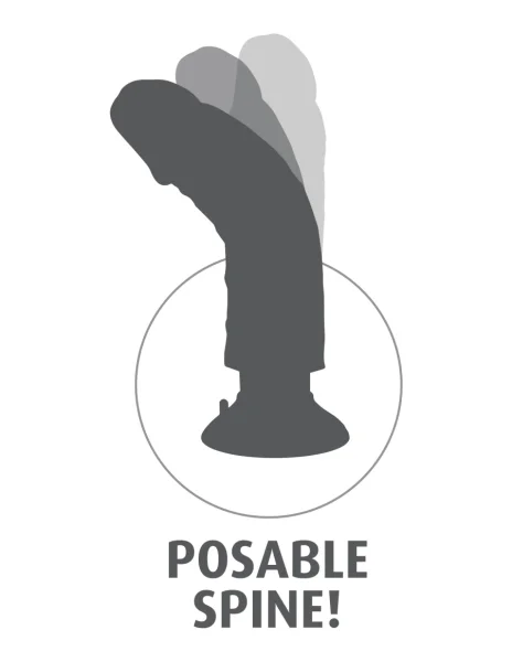 King Cock - 7" Vibrating Cock Brown — image 4 of 4
