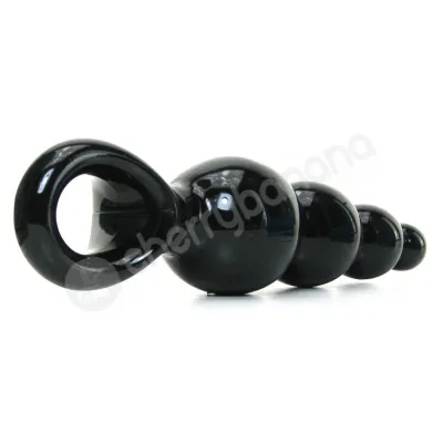 Jolie Ripples Black Medium Butt Plug