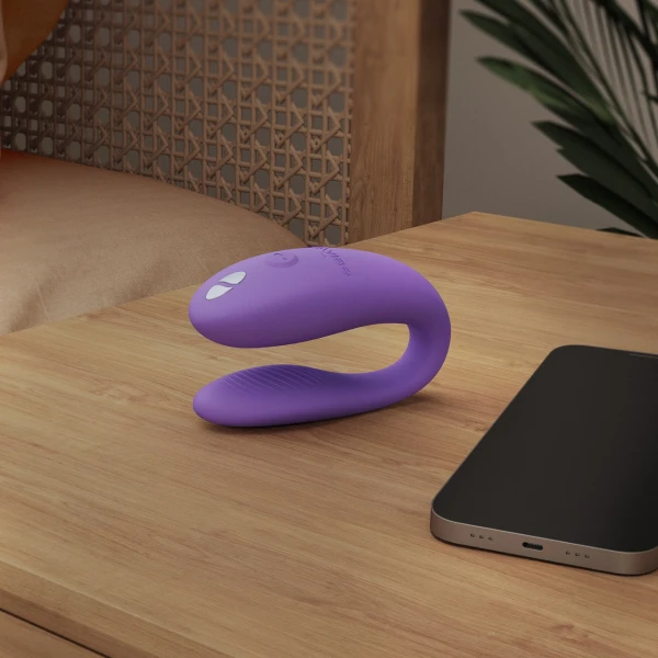 We-Vibe Sync Go App Enabled Waterproof Rechargeable Couples Vibrator - Purple