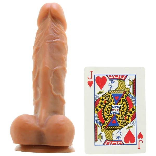 Colours Dual Density 5 Inch Silicone Suction Cup Dildo - Caramel
