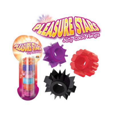 Pleasure Stars Penis Rings 6 Count Assorted Colors