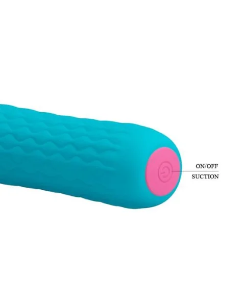Quentin Sensual Pleasure Suction Vibrator - 5.7 Inch - Blue - 5.7 Inch