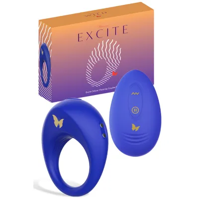 Wild Secrets Excite Deluxe Vibrating Couple s Ring with Remote