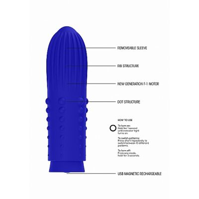 Elegance Turbo Rechargeable Bullet Lush Blue